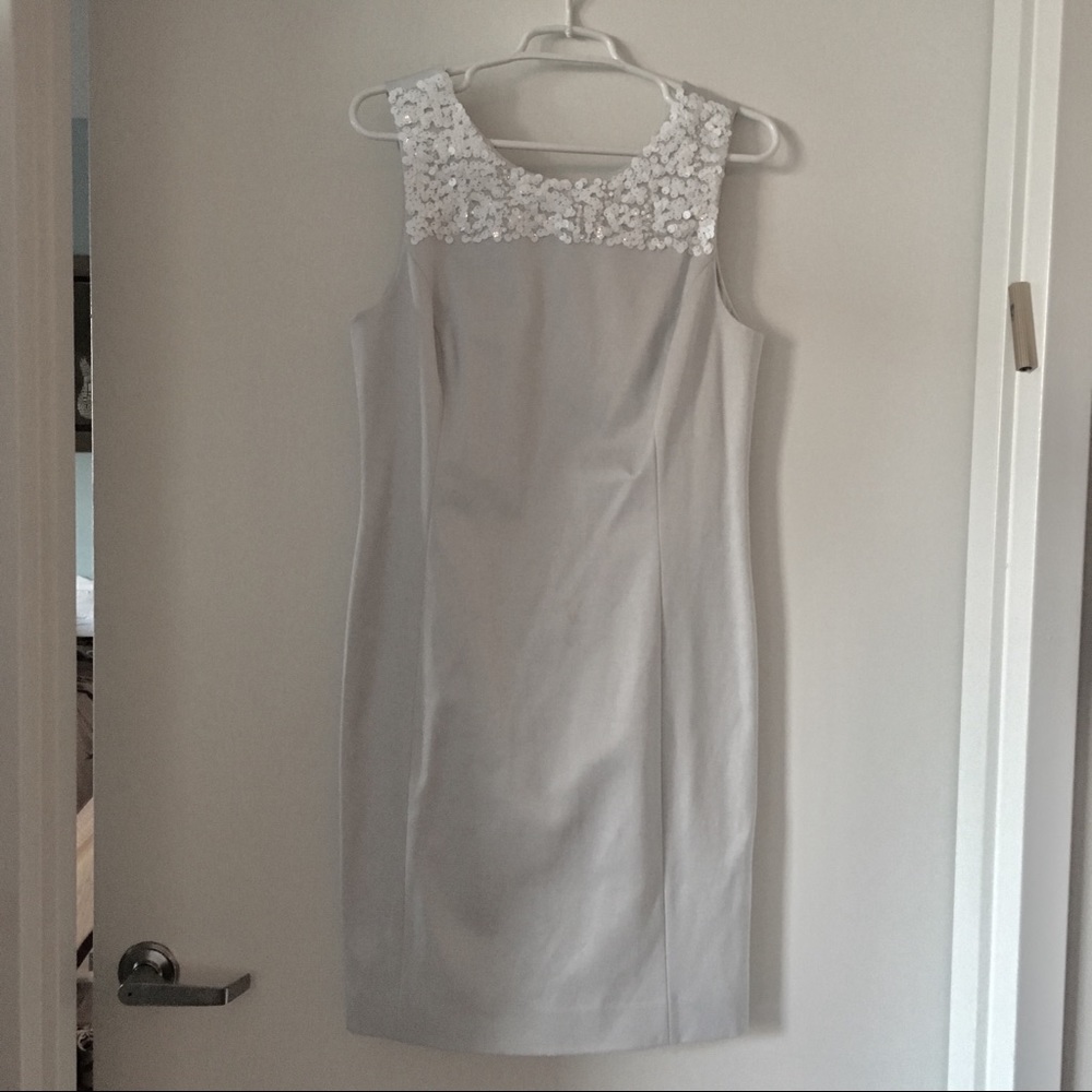 🆕 Etcetera Silver Sequin Cocktail Dress